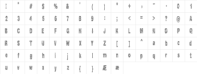 Acid Reflux BRK Regular Character Map