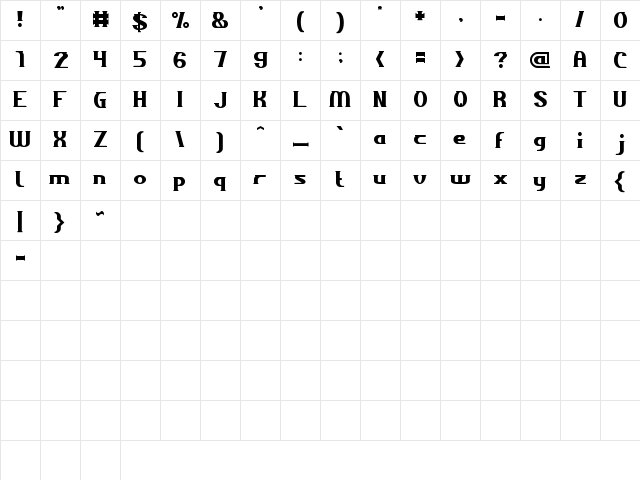ACROSS THE NIGHT Regular Character Map ACROSS THE NIGHT Regular Character Map
