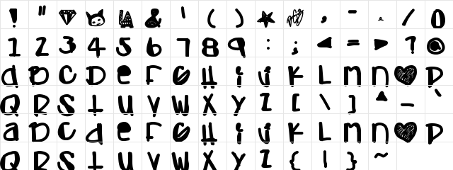 AdamskiHand Medium Character Map