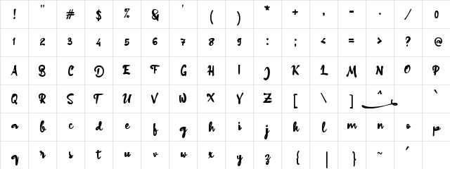 a Adelfa Regular Character Map