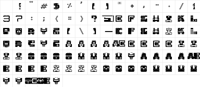 AFT1 Heterodoxa Regular Character Map