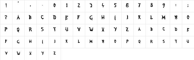 Marsh Gas Regular Character Map