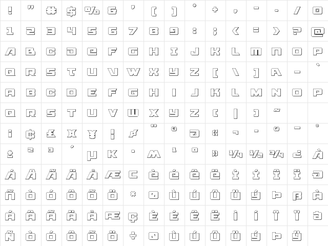 Aircruiser Outline Outline Character Map