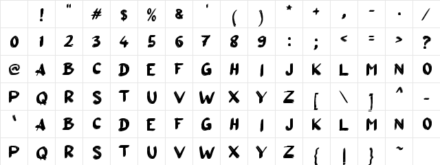 a Aksi Mosi Regular Character Map a Aksi Mosi Regular Character Map