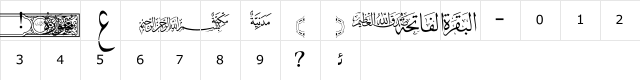 Al_Mushaf Regular Character Map