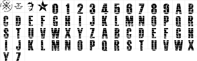 ALAMBRADO INFERNAL Regular Character Map