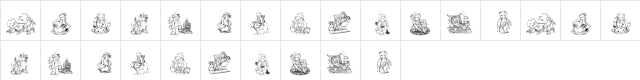 KR Holiday Teddies Three Regular Character Map KR Holiday Teddies Three Regular Character Map