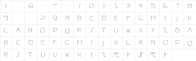 Albrecht Regular Character Map