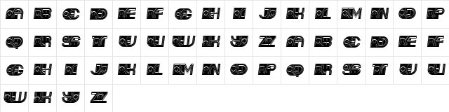 Alcoholic Italic Character Map