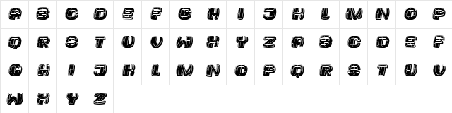 Alexandra Italic Character Map