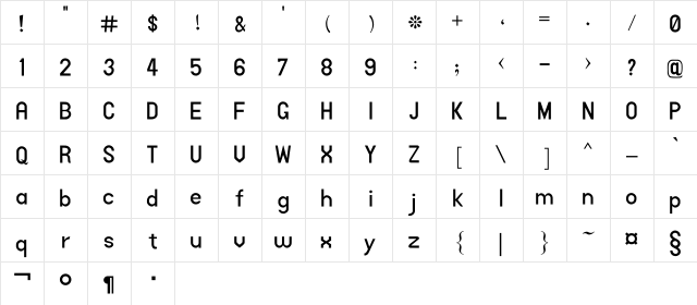 AlFars 9 Badr Regular Character Map