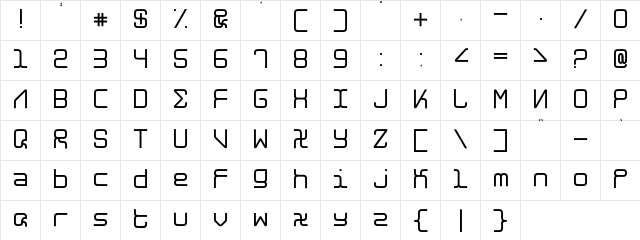 alghorie neue Regular Character Map