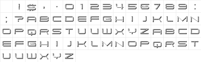 Alice Thin Regular Character Map Alice Thin Regular Character Map