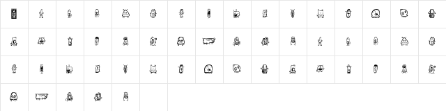 aliendco Regular Character Map