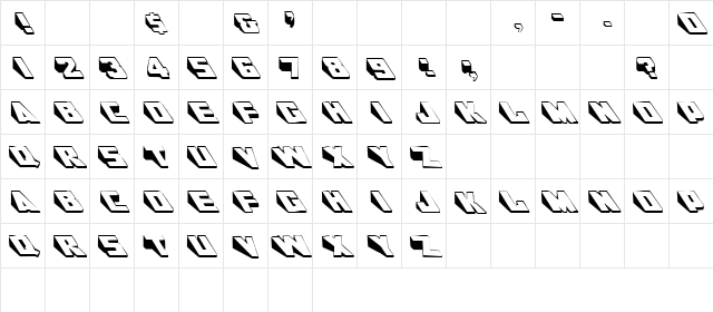 Al-Kharashi Latin 1 Normal Character Map