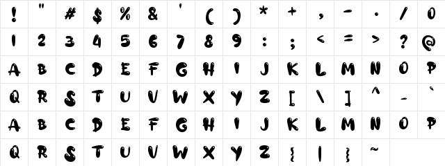 a Alloy Ink Regular Character Map