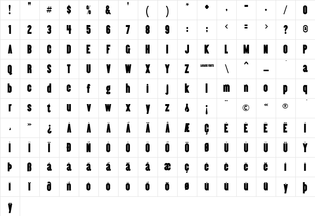 Almonte Regular Character Map Almonte Regular Character Map