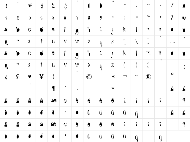 Art Journal Alphabit 2 Bold Character Map