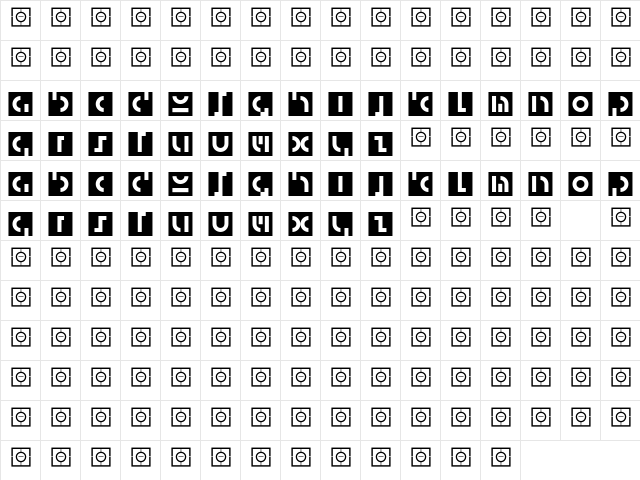 AlphaBloc Stencil Character Map