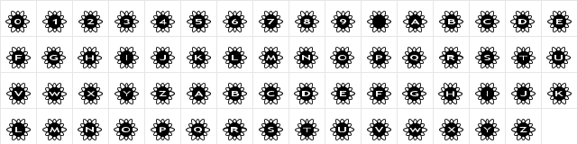 AlphaShapes flowers 2 Normal Character Map