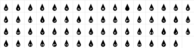 AlphaShapes raindrops Normal Character Map