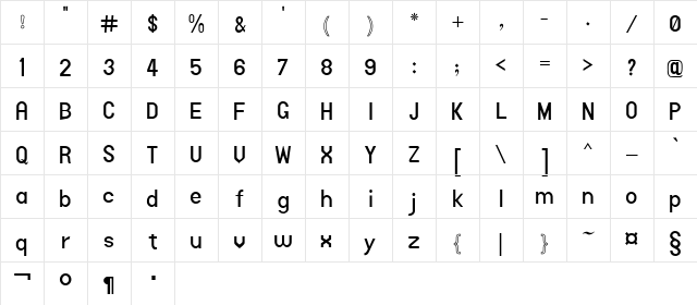 Urdu Web Naskh Regular Character Map