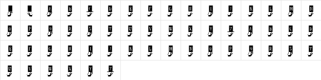 KR Honest Abe Regular Character Map KR Honest Abe Regular Character Map