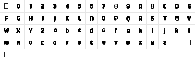 AlternativeNineties Regular Character Map