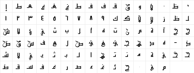 ALW Cool Hijon. Normal Character Map