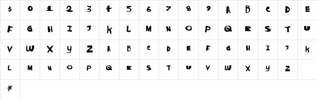 AlwaysNever Regular Character Map AlwaysNever Regular Character Map