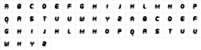 Ambis Italic Character Map