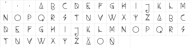 Ambo Thin Character Map