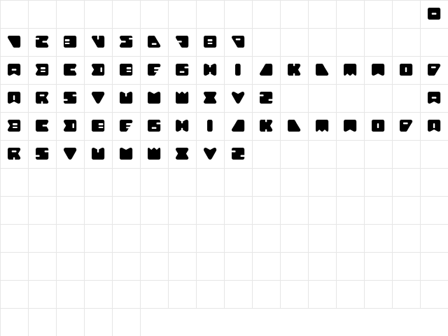 Ameba Regular Character Map