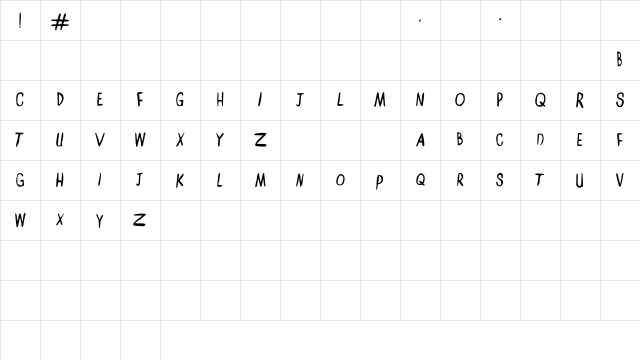 AmeliaLilyKT Medium Character Map AmeliaLilyKT Medium Character Map