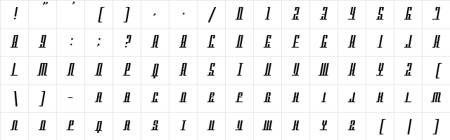 Americana Dreams SC Regular Character Map