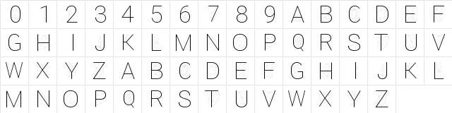 Amethyst Regular Character Map