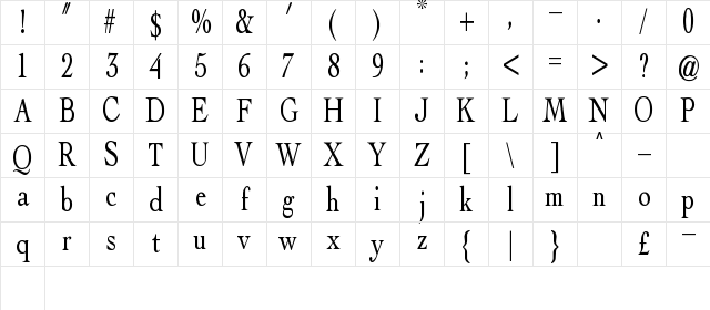 Amigo Regular Character Map Amigo Regular Character Map