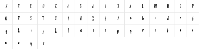 Amindinah Regular Character Map
