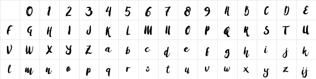 Amulhed Demo Regular Character Map Amulhed Demo Regular Character Map