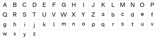 Analogue Reduced 55 Regular Character Map