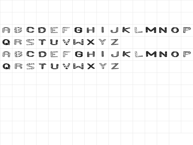 And Run St Regular Character Map