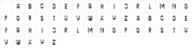 Anede Filled Regular Character Map Anede Filled Regular Character Map