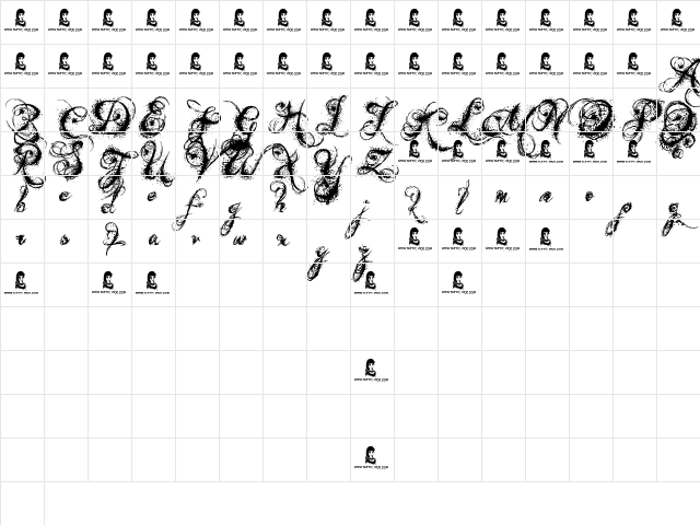 Angels Message Regular Character Map