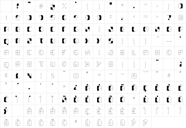 Anitta Regular Character Map Anitta Regular Character Map