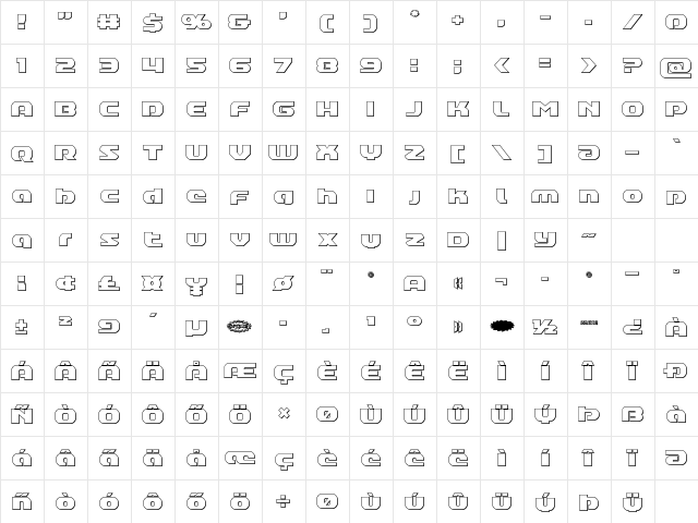 Annapolis Lower Case Outline Outline Character Map Annapolis Lower Case Outline Outline Character Map