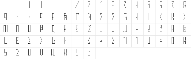 ANNIHILATE Regular Character Map