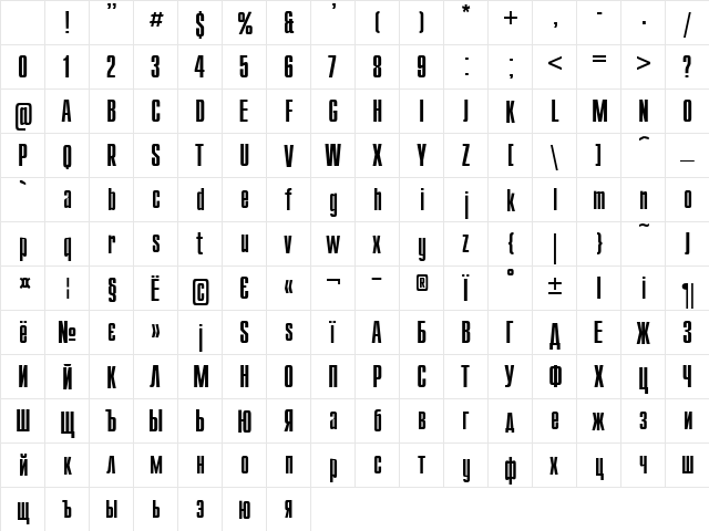 Anons Regular Character Map Anons Regular Character Map
