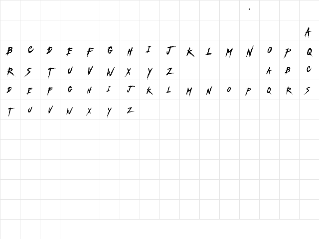 Another America Regular Character Map