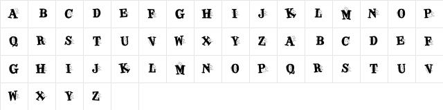 KR Jigsaw Joey Regular Character Map