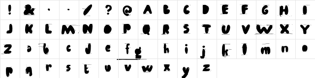 Antibalon Regular Character Map